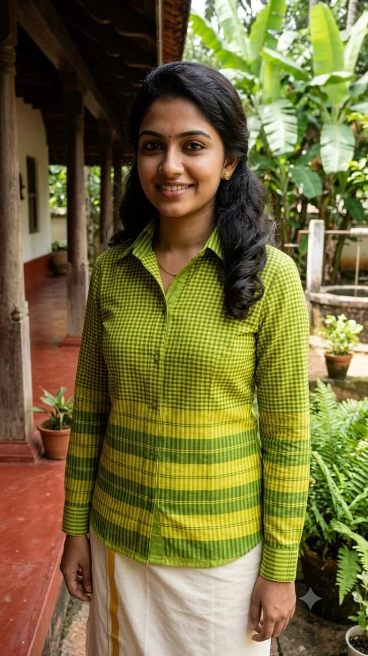 Pure Cotton Gamcha Full Sleeve Shirt with Lining — view 1