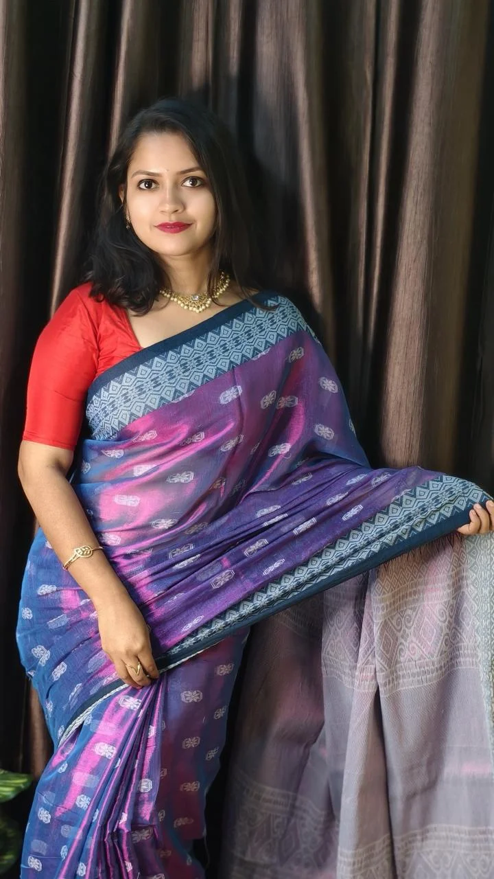 Soft Tissue Saree With Blouse Piece | Collectiin 1