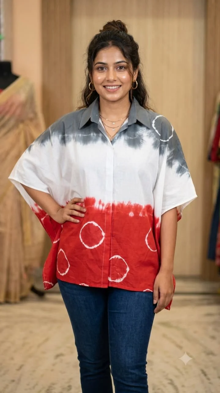 Pure Cotton Shivori Shirt Kaftan with Lining