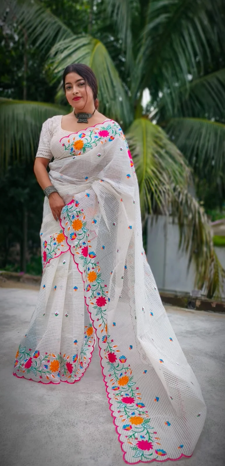 Pure reshom kota Embroidery work Collection 3